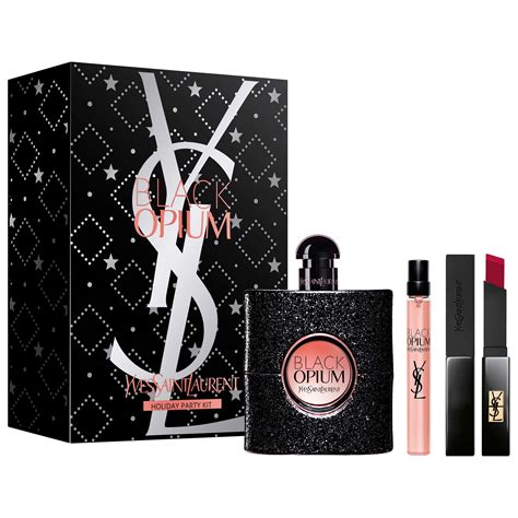 yves saint laurent black opium 100ml cena|opium black gift set boots.